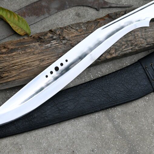 Kukri Knife with Blade Blade Finger Notch