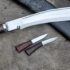 Siru Kukri Two-Handed Knife with Blade Notch and Rosewood Handle