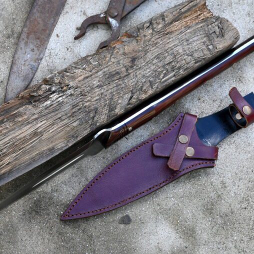 Short Hunting Spear with 5160 Steel Fullered Spearhead