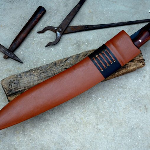 Kukri-Like Machete with Hooked Pommel and Guard