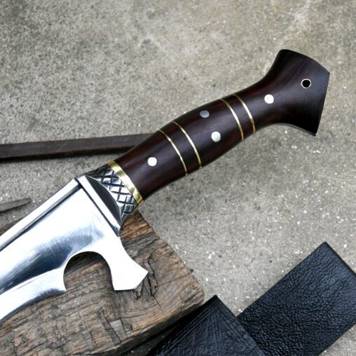 Kukri Knife with Blade Blade Finger Notch