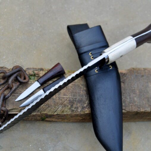 Tiger Survival Kukri Machete with Karda & Chakmak  and Leather Scabbard