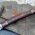 Siru Kukri Two-Handed Knife with Blade Notch and Rosewood Handle