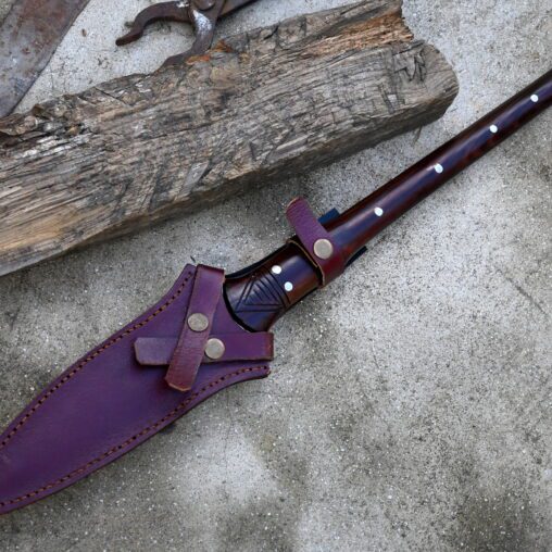Short Hunting Spear with 5160 Steel Fullered Spearhead
