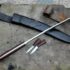 Siru Kukri Two-Handed Knife with Blade Notch and Rosewood Handle