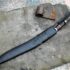Siru Kukri Two-Handed Knife with Blade Notch and Rosewood Handle