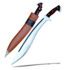 Kukri-Like Machete with Hooked Pommel and Guard