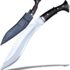 Survival Kukri Knife Fuller Blade Wooden Handle