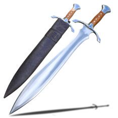 Celtic Leaf Sword with Crossguard and  Fuller