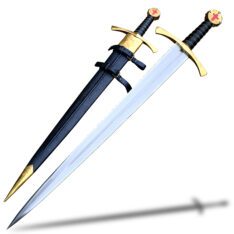 Noble Arming Sword with Golden Colored Hilt