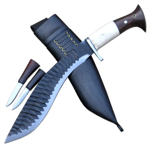 Tiger Survival Kukri Machete with Karda & Chakmak  and Leather Scabbard