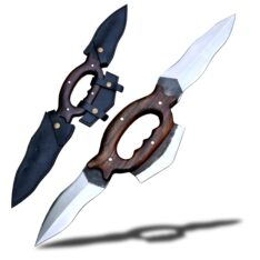 Vajra Mushti Knife - 5160 Spring Steel Blades & Rosewood Handle