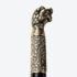 Gold Lion Cane Sword | Ebony Darkwood and Folded Steel Blade