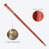 Black Dragon Round Pommel Cane Sword | Redwood and Folded Steel