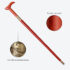 Red Derby Handle Cane Sword | Redwood and Folded Steel