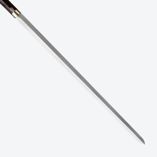 Silver Dragon-Head Cane Sword | Ebony Darkwood and Folded Steel
