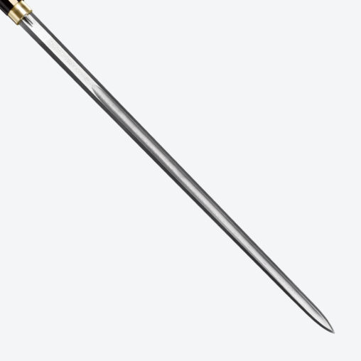 Gold Lion Cane Sword | Ebony Darkwood and Folded Steel Blade
