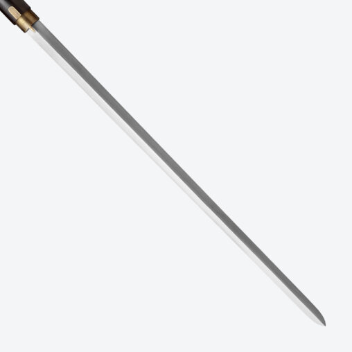 Gold Imperial Dragon-Head Cane Sword | Ebony Darkwood and Folded Steel
