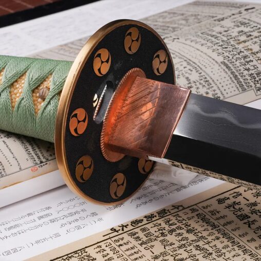 Kinriko Mitsudomoe Koshirae Katana with Kogai