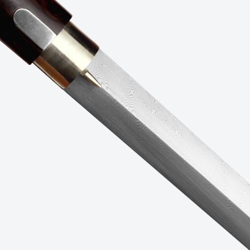 Silver Dragon-Head Cane Sword | Ebony Darkwood and Folded Steel