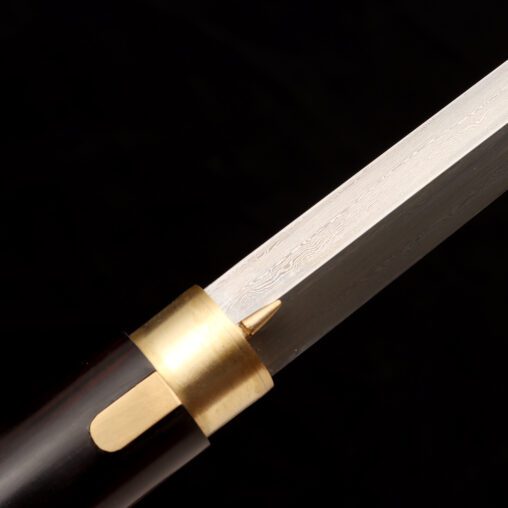 Lotus Flower Pommel Straight Cane Sword with a Jian Blade