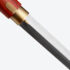 Red Dragon Cloud Round Pommel Cane Sword | Redwood and Folded Steel