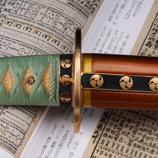Kinriko Mitsudomoe Koshirae Katana with Kogai
