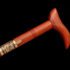Red Functional Cane Sword with a Derby Handle