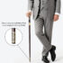 Gold Lion Cane Sword | Ebony Darkwood and Folded Steel Blade