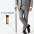 Black Disc Lotus Flower Pommel Cane Sword | Ebony Dark Wood and Folded Steel