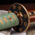 Kinriko Mitsudomoe Koshirae Katana with Kogai