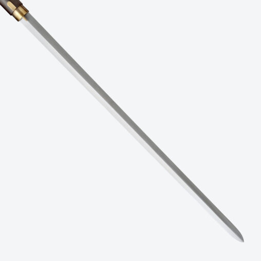 Black Dragon Round Pommel Cane Sword | Ebony Darkwood and Folded Steel