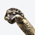 Gold Lion Cane Sword | Ebony Darkwood and Damascus Steel Blade