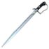Straight European Saber with a Knuckle Bow and a False Edge
