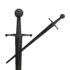 Synthetic Single Hand Sparring Sword – Black Blade & Hilt