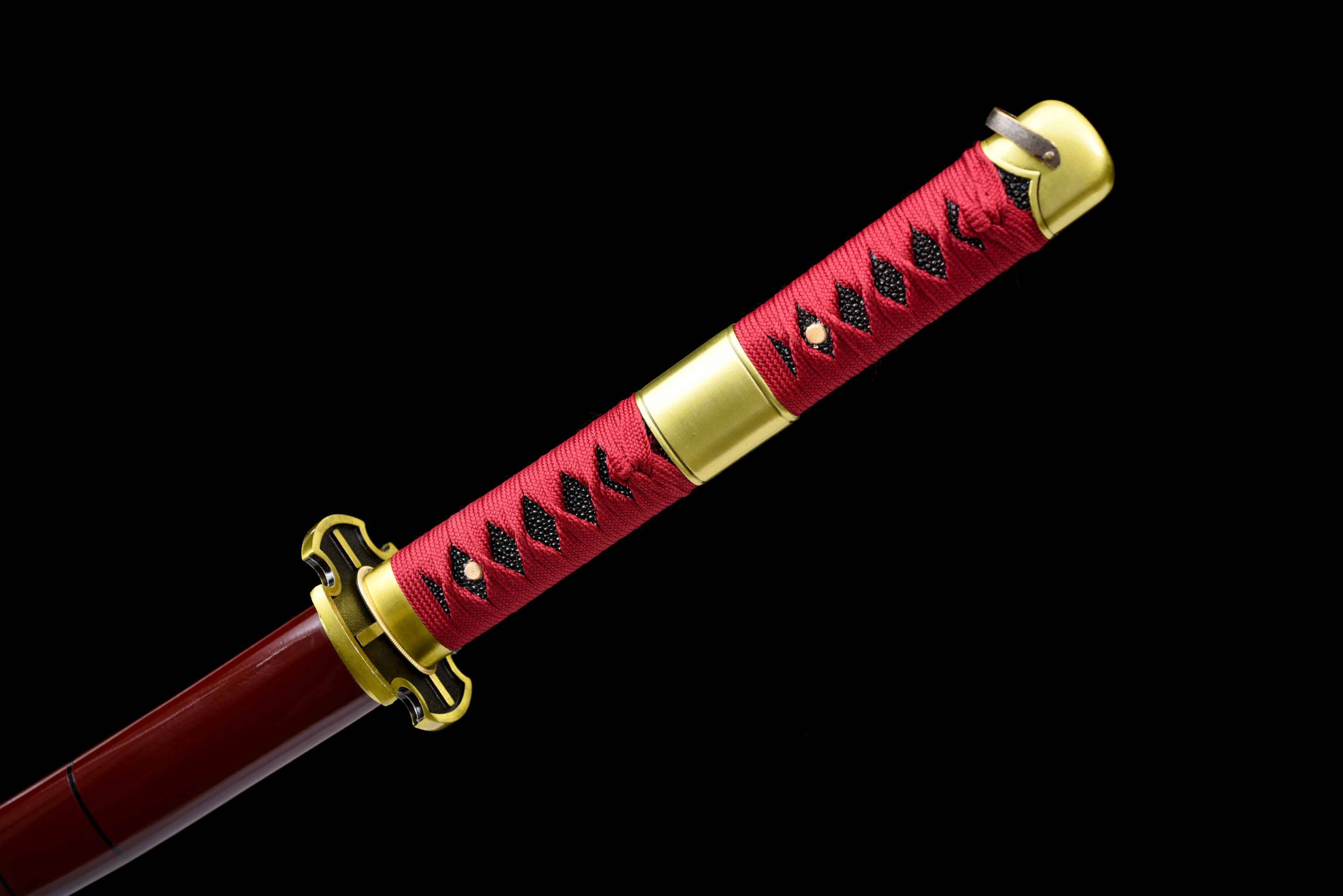 One Piece Sandai Kitetsu Zoro Katana (Burgundy) – T10 Steel