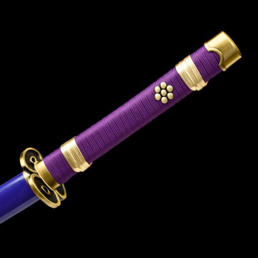 One Piece Enma Sword – T10 Steel Katana (Purple and Blue)