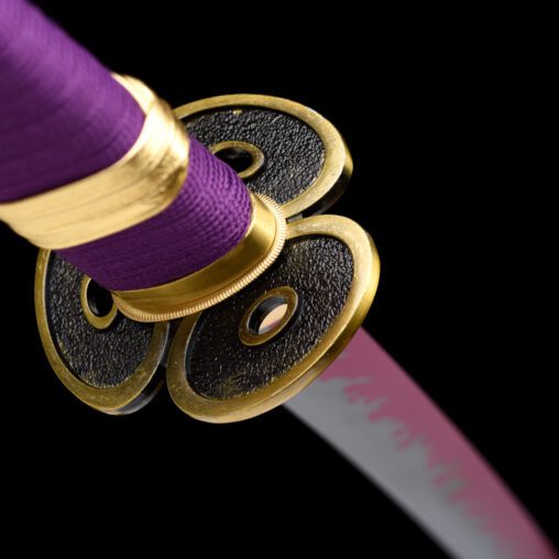 One Piece Enma Sword – T10 Steel Katana (Purple and Blue)
