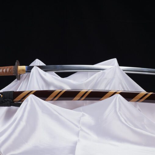 Brown Striped 1095 Carbon Steel Katana