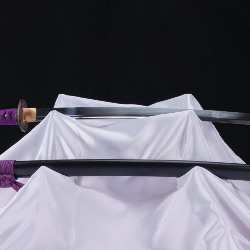 Purple Three-Clawed Japanese Katana with Dragon Fittings