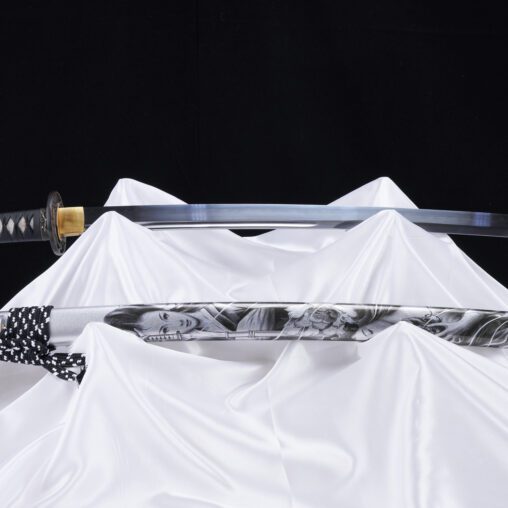 Silver Woman Warrior Kanmuriotoshi-Zukuri Katana Sword