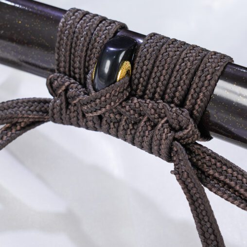 Brown Antiqued Sea Wave Battle Ready Katana Sword