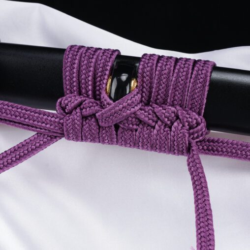 Purple Three-Clawed Japanese Katana with Dragon Fittings