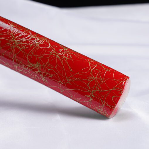 Red Fantasy Katana 1095 Clay Tempered with Gunome Hamon