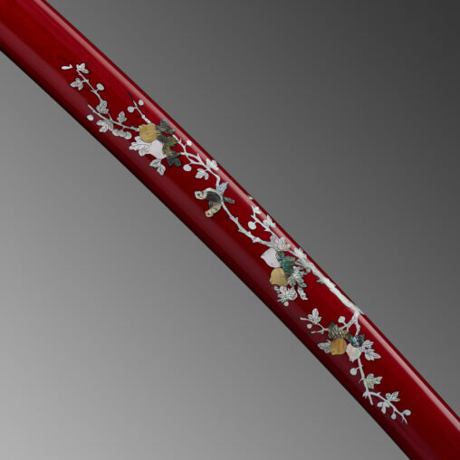 Nova Red 1095 High Carbon Steel Polished Nature Motif Katana