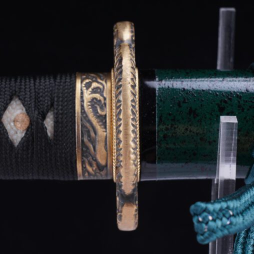 Green Dragon Tsuba Battle-Ready Katana Sword