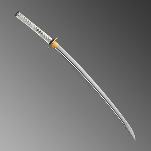 Nova Snow Silver Dragon Hira Zukuri Leather Ito Katana