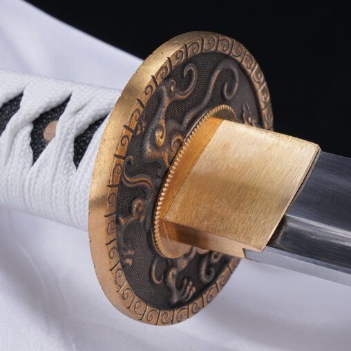 Golden Dragon Saya Hand Polished Katana Sword
