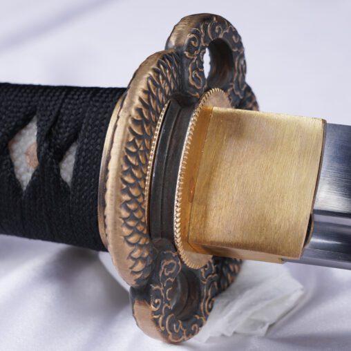 Green Dragon Tsuba Battle-Ready Katana Sword