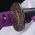 Purple Three-Clawed Japanese Katana with Dragon Fittings